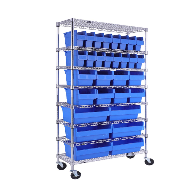Wire Shelving for Industrial Wire Rack with Basket Heavy Duty Wire Shelving Unit