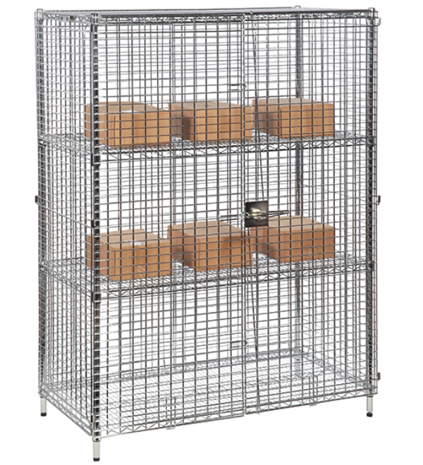 CHROME WIRE SECURITY CAGE STATIC UNIT