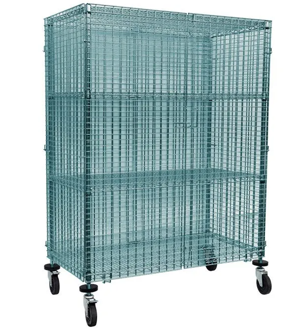 MOBILE GREEN EPOXY WIRE SECURITY CAGE KIT 24"D X 48"W X 67"H