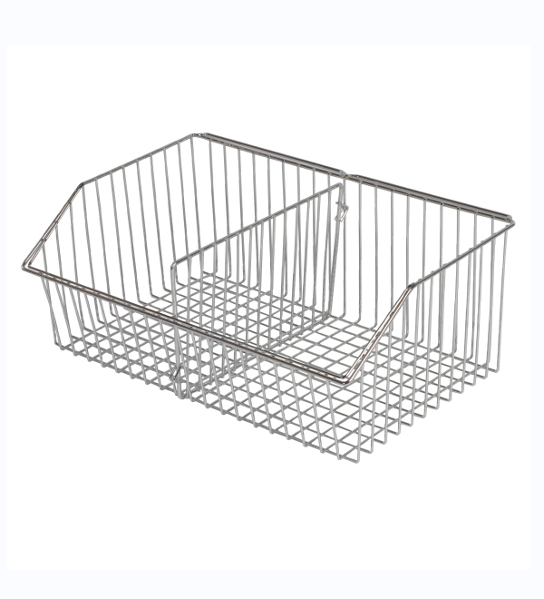 Chrome wire large maxi basket – 250x420x160mm